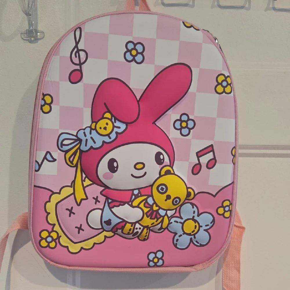 My Melody Backpack NWOT Hello Kitty Character New W Out Tags Hardcase Pink Blue